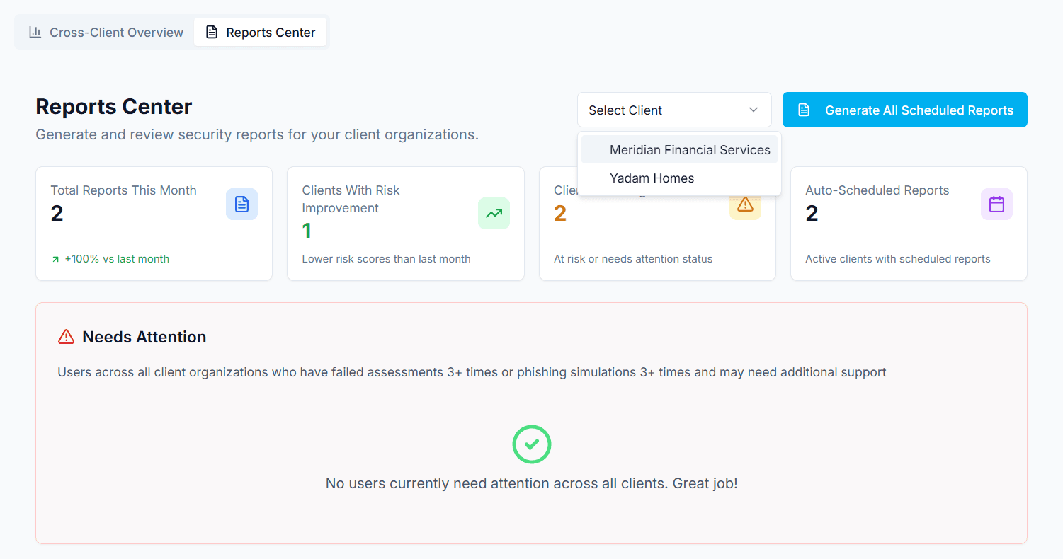 Report center